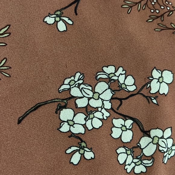 Beautiful Rose + Olive sienna floral size small mock neck blouse. Gently used. - Picture 7 of 12